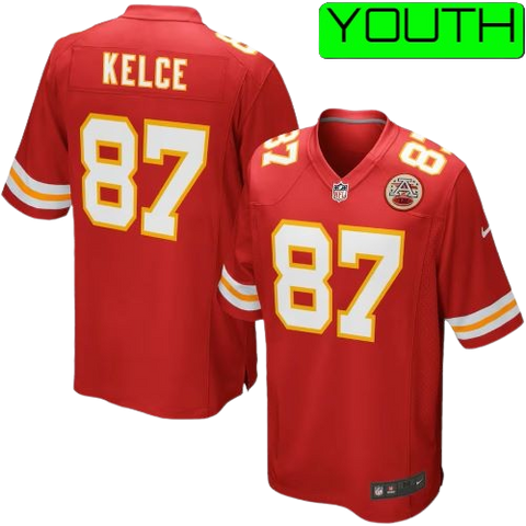 Youth Travis Kelce Kansas City Chiefs Nike Game Jersey - Red