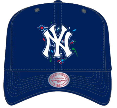 New York Yankees Mitchell & Ness Day of the Dead Pro Crown Snapback - Navy