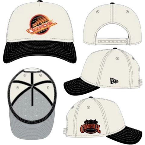 Vancouver Canucks Vintage New Era 9FORTY A-Frame Snapback - Two-Tone