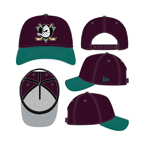 Anaheim Ducks Vintage Logo A-Frame 9FORTY Adjustable - Eggplant