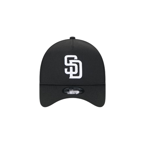 San Diego Padres New Era 9FORTY A-Frame Snapback - Black & White