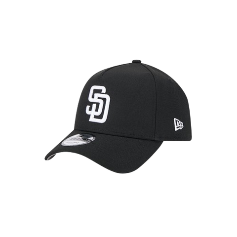 San Diego Padres New Era 9FORTY A-Frame Snapback - Black & White