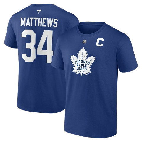 Toronto Maple Leafs Auston Matthews #34 Player Tee - Blue