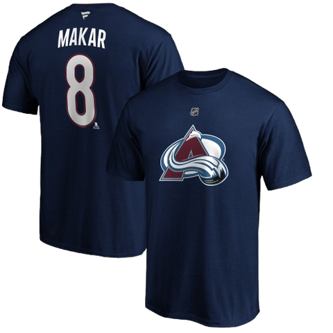 Colorado Avalanche Cale Makar #8 Player Tee - Navy