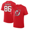 New Jersey Devils Jack Hughes #86 Player Tee - Red