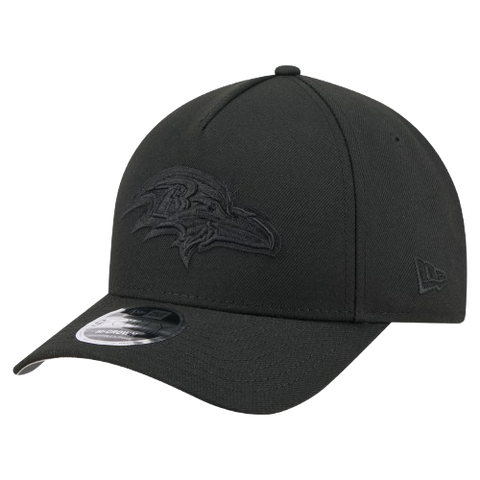 Baltimore Ravens M-Crown 9FORTY Adjustable One Size Hat - Black on Black