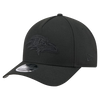 Baltimore Ravens M-Crown 9FORTY Adjustable One Size Hat - Black on Black