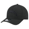 Los Angeles Chargers M-Crown 9FORTY Adjustable One Size Hat - Black on Black