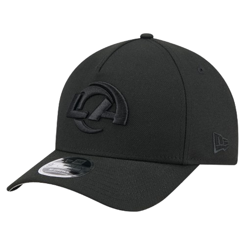 Los Angeles Rams M-Crown 9FORTY Adjustable One Size Hat - Black on Black