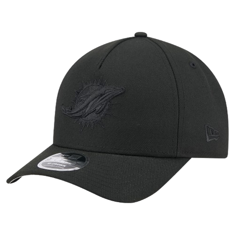 Miami Dolphins M-Crown 9FORTY Adjustable One Size Hat - Black on Black