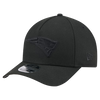 New England Patriots M-Crown 9FORTY Adjustable One Size Hat - Black on Black