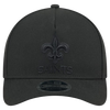 New Orleans Saints M-Crown 9FORTY Adjustable One Size Hat - Black on Black