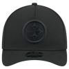 Pittsburgh Steelers M-Crown 9FORTY Adjustable One Size Hat - Black on Black