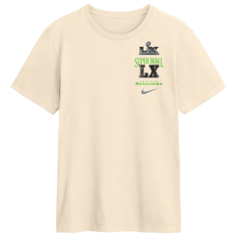 Seattle Seahawks Nike Super Bowl LX Champions Long Ball T-Shirt - Beige