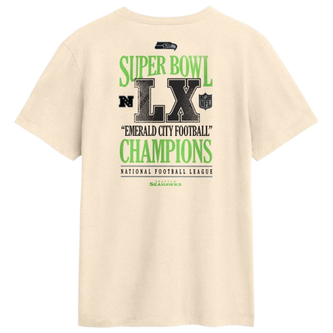Seattle Seahawks Nike Super Bowl LX Champions Long Ball T-Shirt - Beige