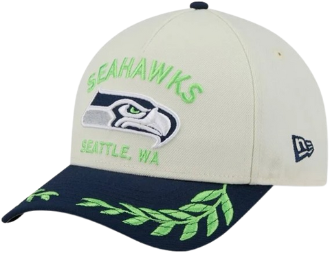 Seattle Seahawks New Era M-Crown 2025 Draft Hat Snapback - Beige