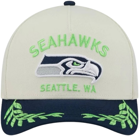 Seattle Seahawks New Era M-Crown 2025 Draft Hat Snapback - Beige