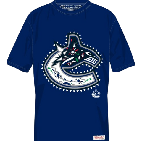 Vancouver Canucks Orca Logo Day of the Dead tee - Navy
