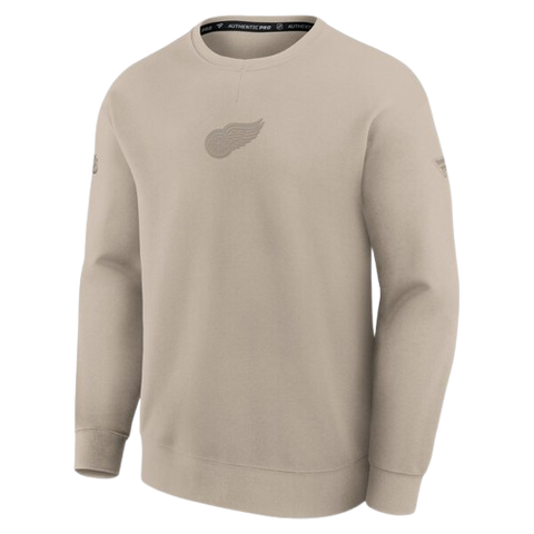 Detroit Red Wings Tri-Blend Crewneck Sweatshirt - Tan