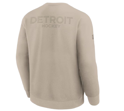 Detroit Red Wings Tri-Blend Crewneck Sweatshirt - Tan