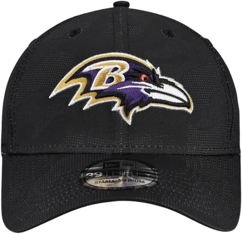 New Era Baltimore Ravens Tonal Camo 39THIRTY Stretch Fit Hat - Black