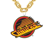 Vancouver Canucks Big Chain Skate Logo - Gold