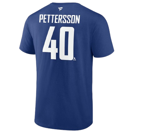 Vancouver Canucks Elias Pettersson #40 Player Tee - Blue