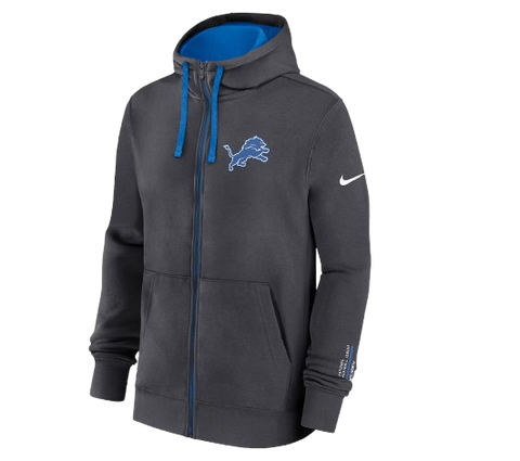 Detroit Lions Nike Primetime Club Full-Zip Hoodie