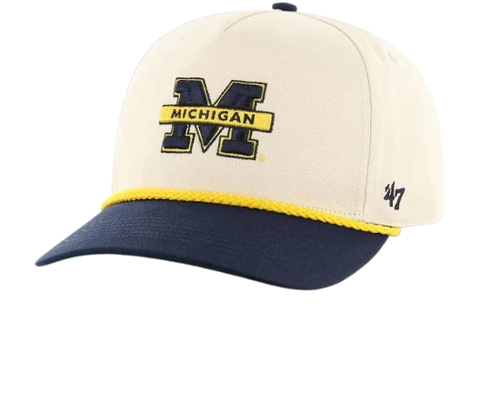 Michigan Wolverines '47 Rope TT Hitch Hat - Bone