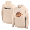 Vancouver Canucks Vintage Lace Hoodie Skate Logo - Cream
