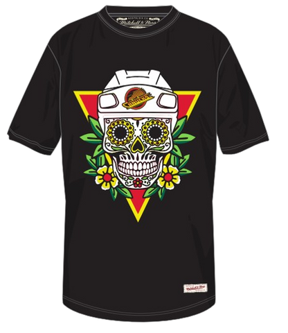 Vancouver Canucks  Skate Logo SKULL tee