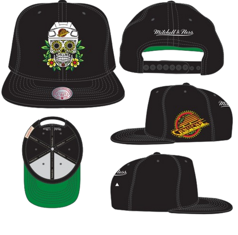 Vancouver Canucks Mitchell & Ness Skate Logo SKULL HAT