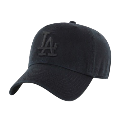 Los Angeles Dodgers 47 Clean Up Hat - Black on Black