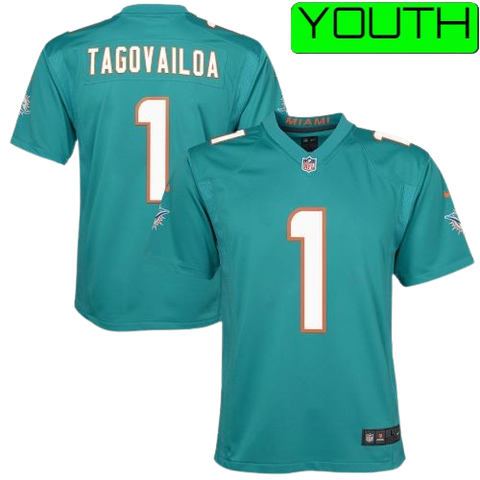 Youth Tua Tagovailoa Miami Dolphins Nike Game Jersey - Teal