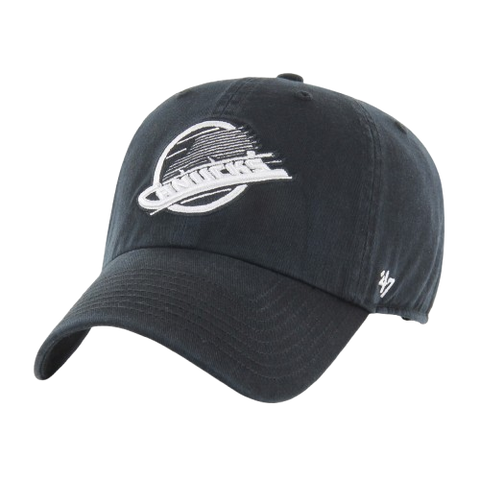 Vancouver Canucks 47 Clean Up Hat - Black & White