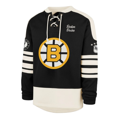 Boston Bruins Lace-Up Crewneck Sweatshirt