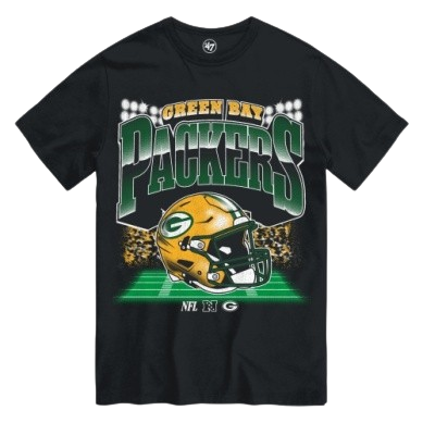 Green Bay Packers Blind Side '47 Brand T-Shirt - Black