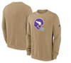 Minnesota Vikings Vintage Logo Nike Pullover Sweatshirt - Tan