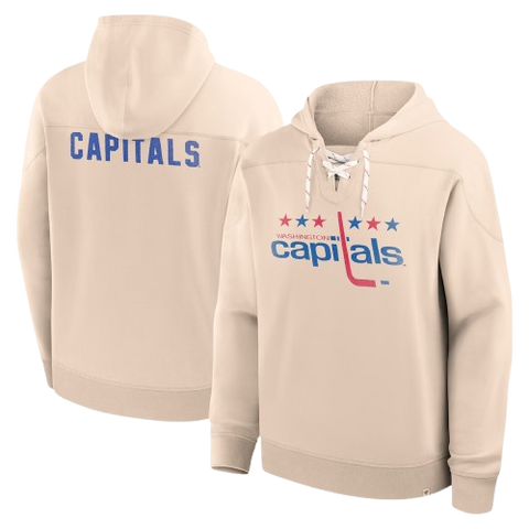 Washington Capitals Vintage Lace Hoodie - Cream