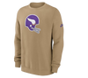 Minnesota Vikings Vintage Logo Nike Pullover Sweatshirt - Tan