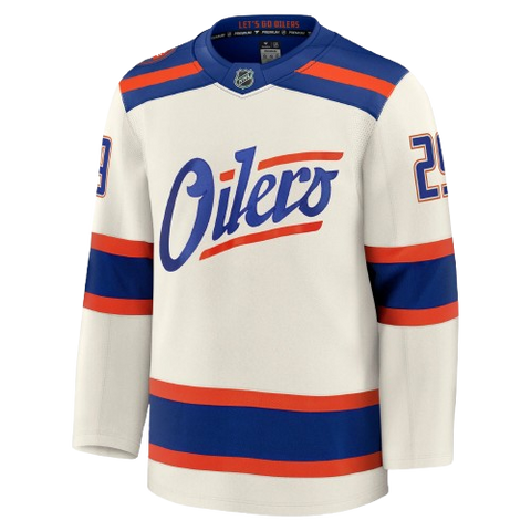 Leon Draisaitl Edmonton Oilers Fanatics Premium Jersey Alternate - Cream
