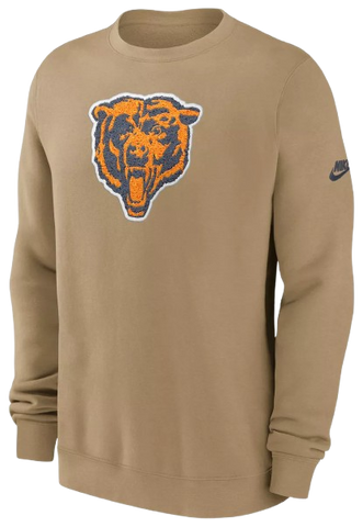 Chicago Bears Vintage Logo Nike Pullover Sweatshirt - Tan