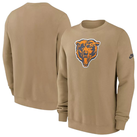 Chicago Bears Vintage Logo Nike Pullover Sweatshirt - Tan