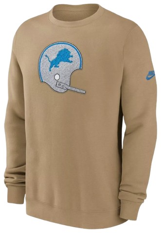 Detroit Lions Vintage Logo Nike Pullover Sweatshirt - Tan