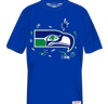 Seattle Seahawks Retro Logo Day of the Dead tee - Blue