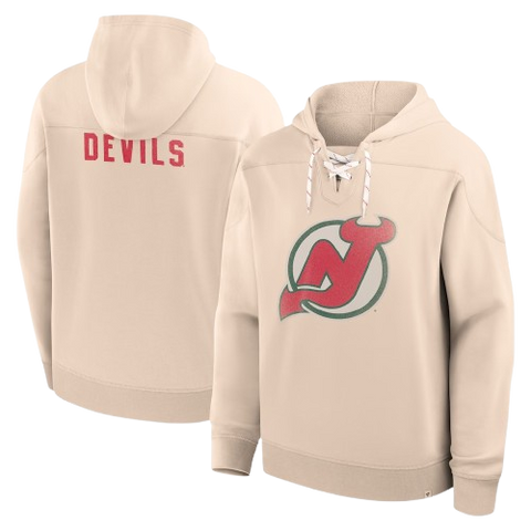New Jersey Devils Vintage Lace Hoodie - Cream