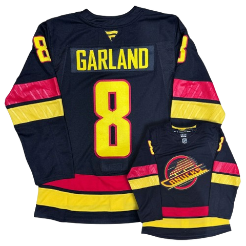 Conor Garland Vancouver Canucks Fanatics Premium Jersey Skate Logo - Black