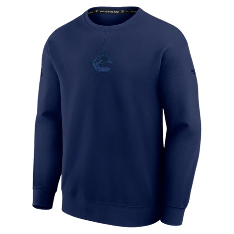 Vancouver Canucks Tri-Blend Crewneck Sweatshirt - Navy