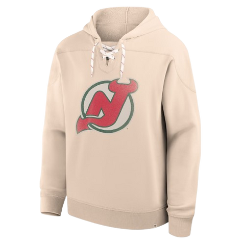 New Jersey Devils Vintage Lace Hoodie - Cream