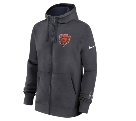 Chicago Bears Nike Primetime Club Full-Zip Hoodie